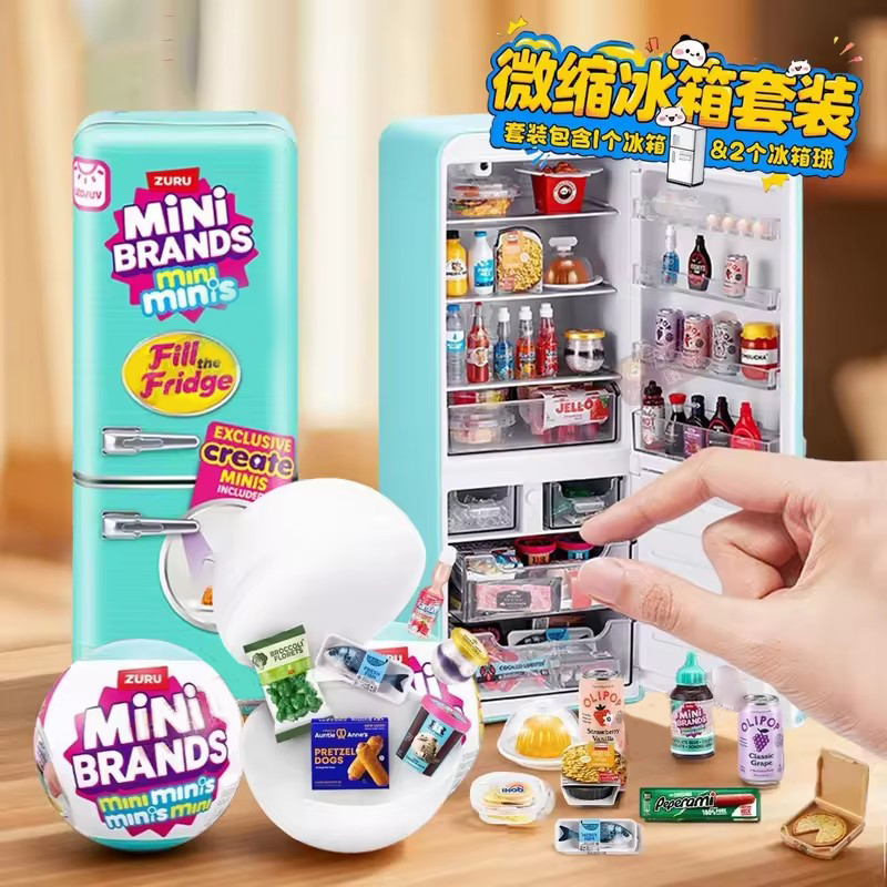 Play Kitchen Set - Set Mainan Kulkas Mini LED Menyala,