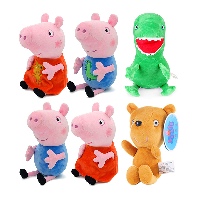 Dinosaur Figurine Set - Boneka Plush Peppa Pig Asli 19cm,