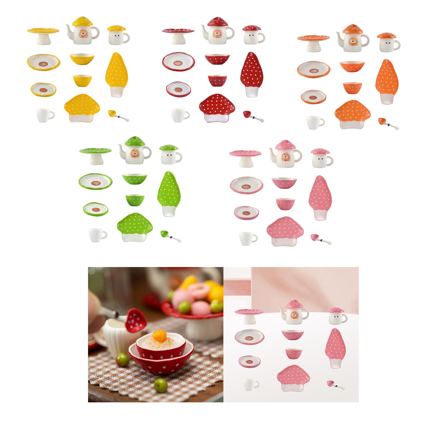 Play Kitchen Set - Peralatan Makan Rumah Boneka 1/6 Mainan
