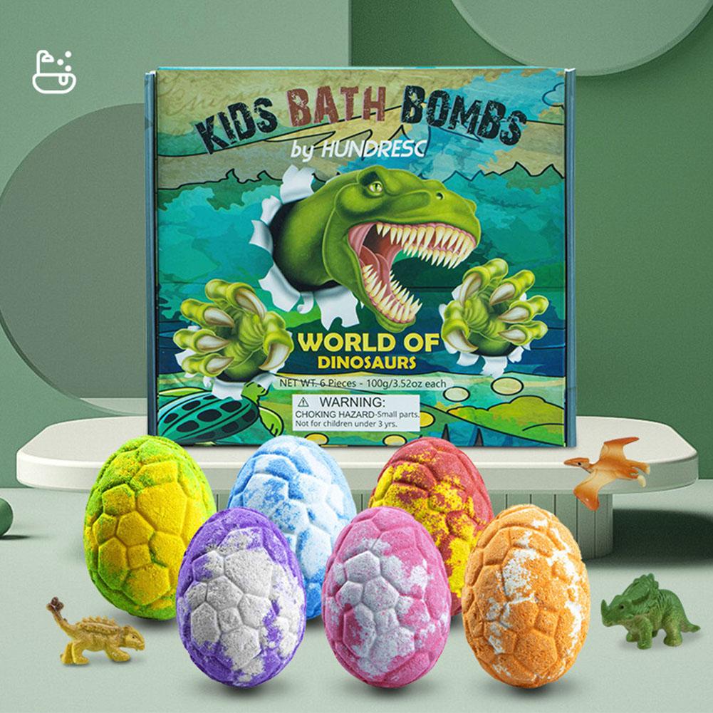 Dinosaur Figurine Set - 6 Buah/Set Bom Mandi Petualangan Telur