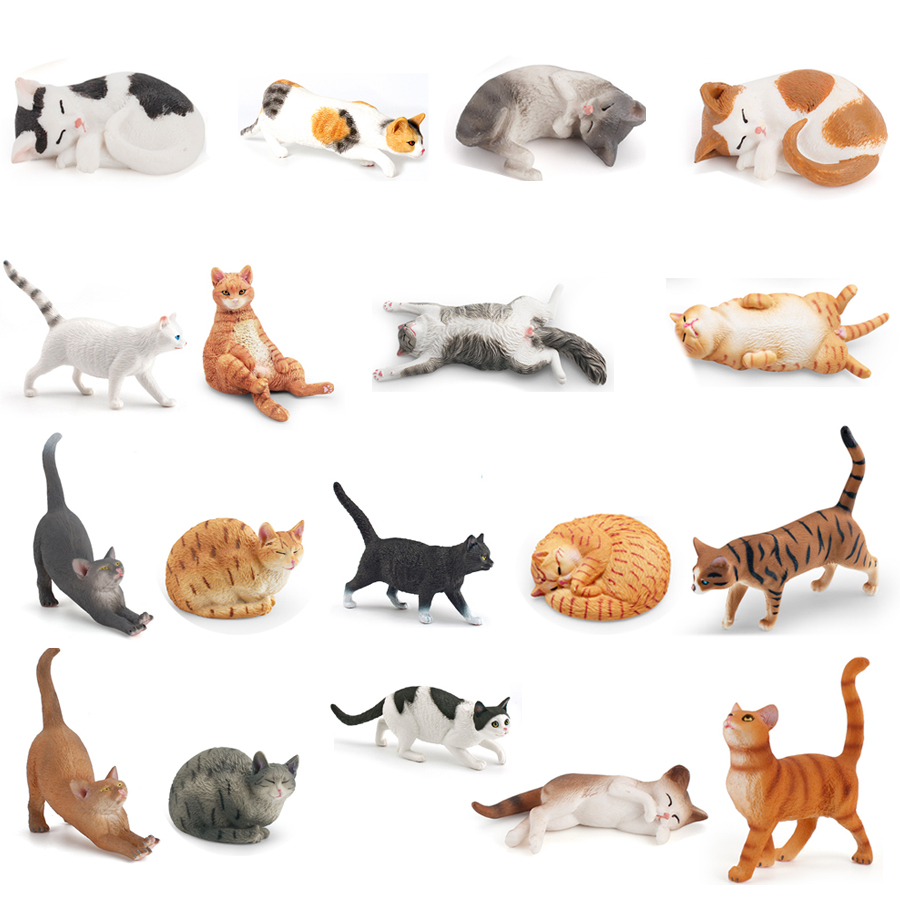 Kids Toys Home - Figur Kucing Wirehair Model Kucing Lucu