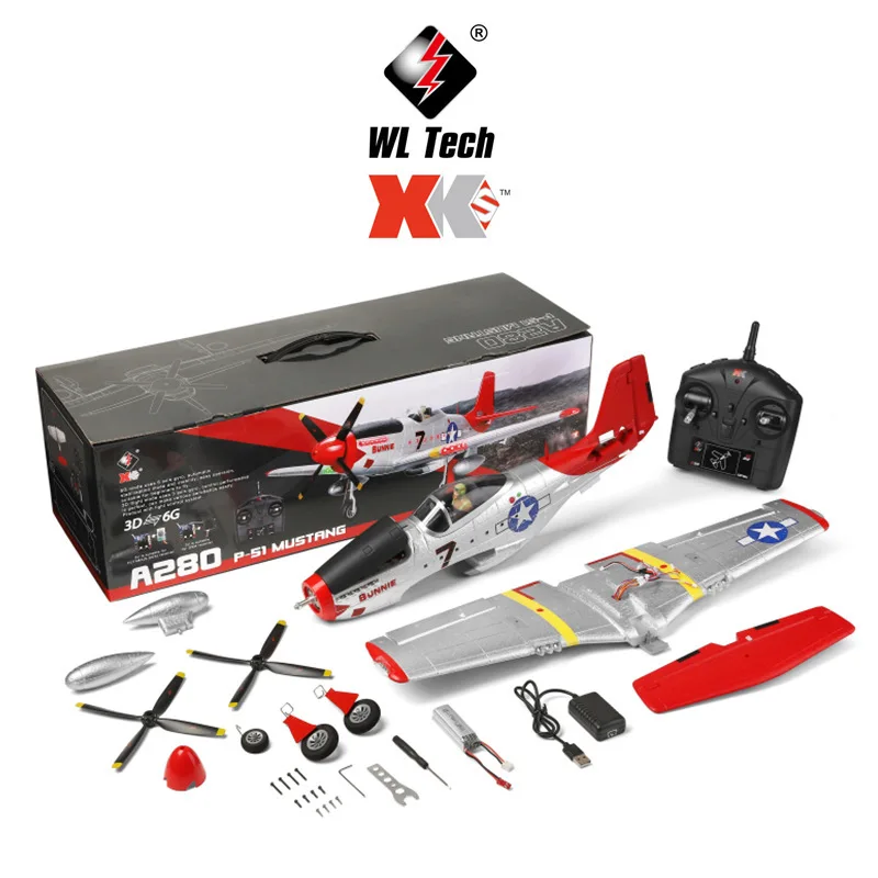 Kids Toys Channel - Tersedia A280-P51 Pesawat Empat Saluran P51
