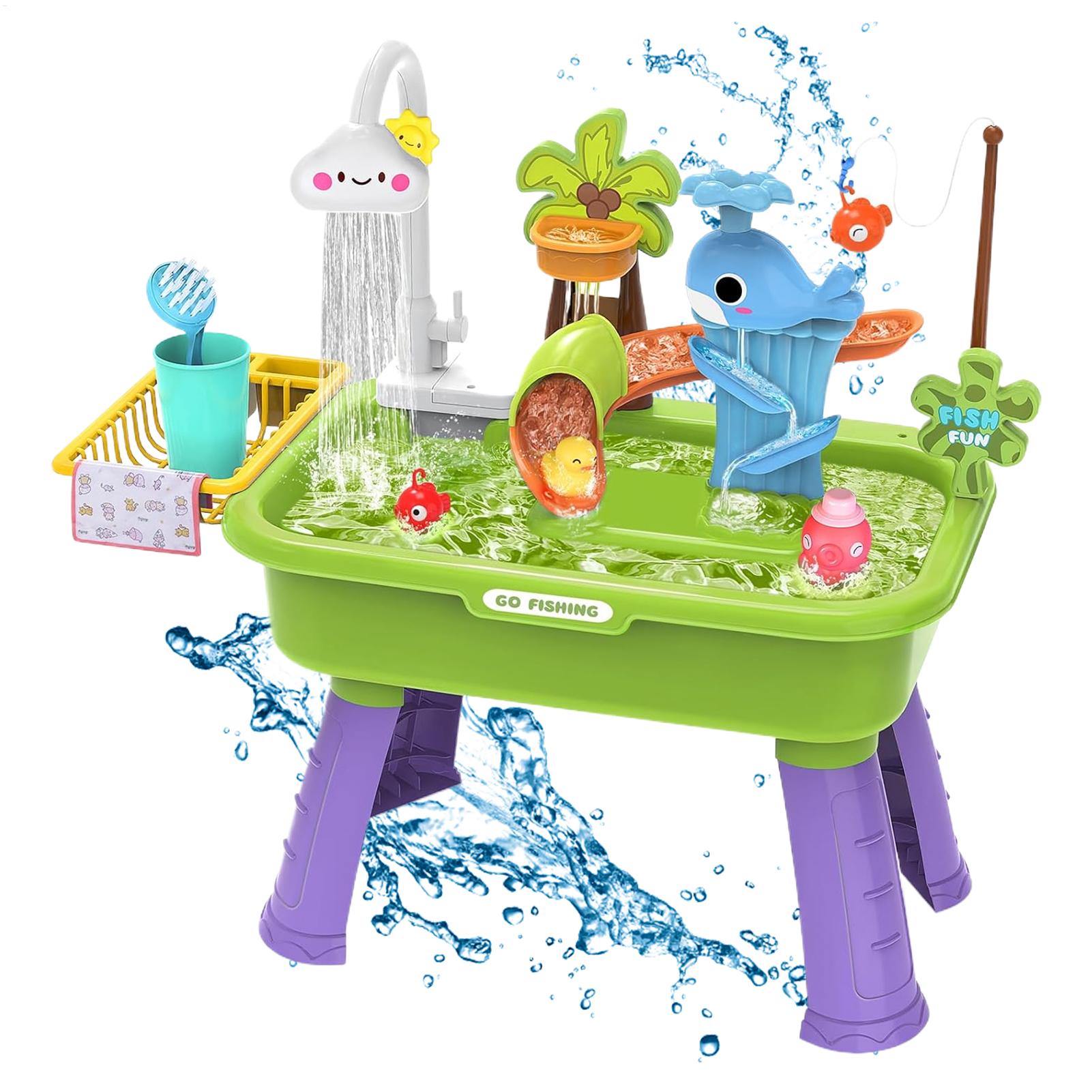 Play Kitchen Set - Wastafel Mainan Anak dengan Air Mengalir,