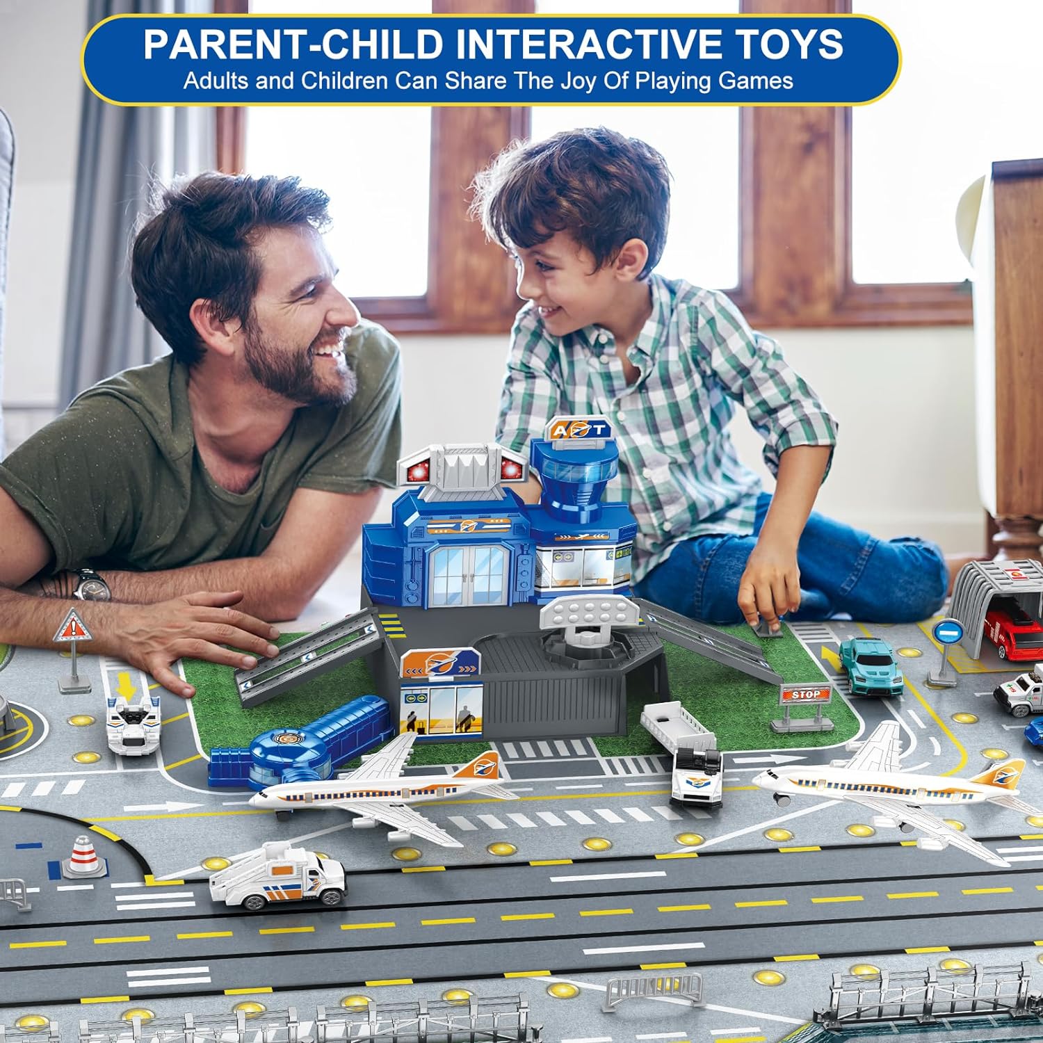 Set Mainan Pemandangan Bandara - Kids Toys Helicopter ulasan dan harga