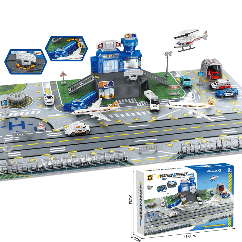 Set Mainan Pemandangan Bandara - Kids Toys Helicopter ulasan dan harga