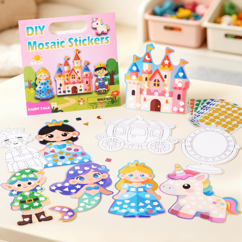 2-in-1 DIY Stiker Mosaik & Kit - Dinosaur Figurine Set ulasan dan harga